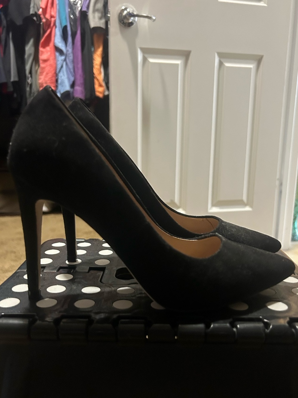 CALL IT SPRING Black Suede Pointed Toe Stiletto High Heels